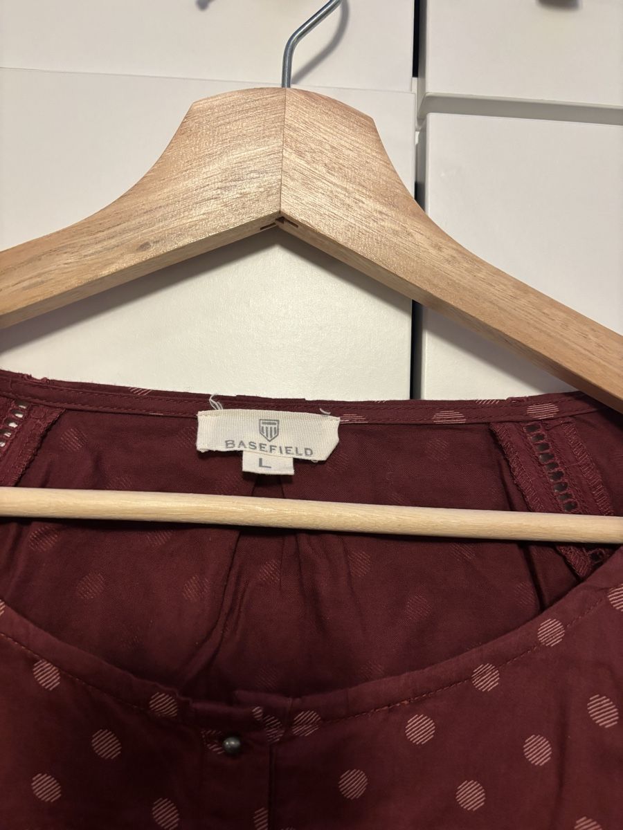 Camicette: Basefield Bluse rot gepunktet, Grösse L – Nuovo (secondo la descrizione) da Celerina venduto da Heli87 1