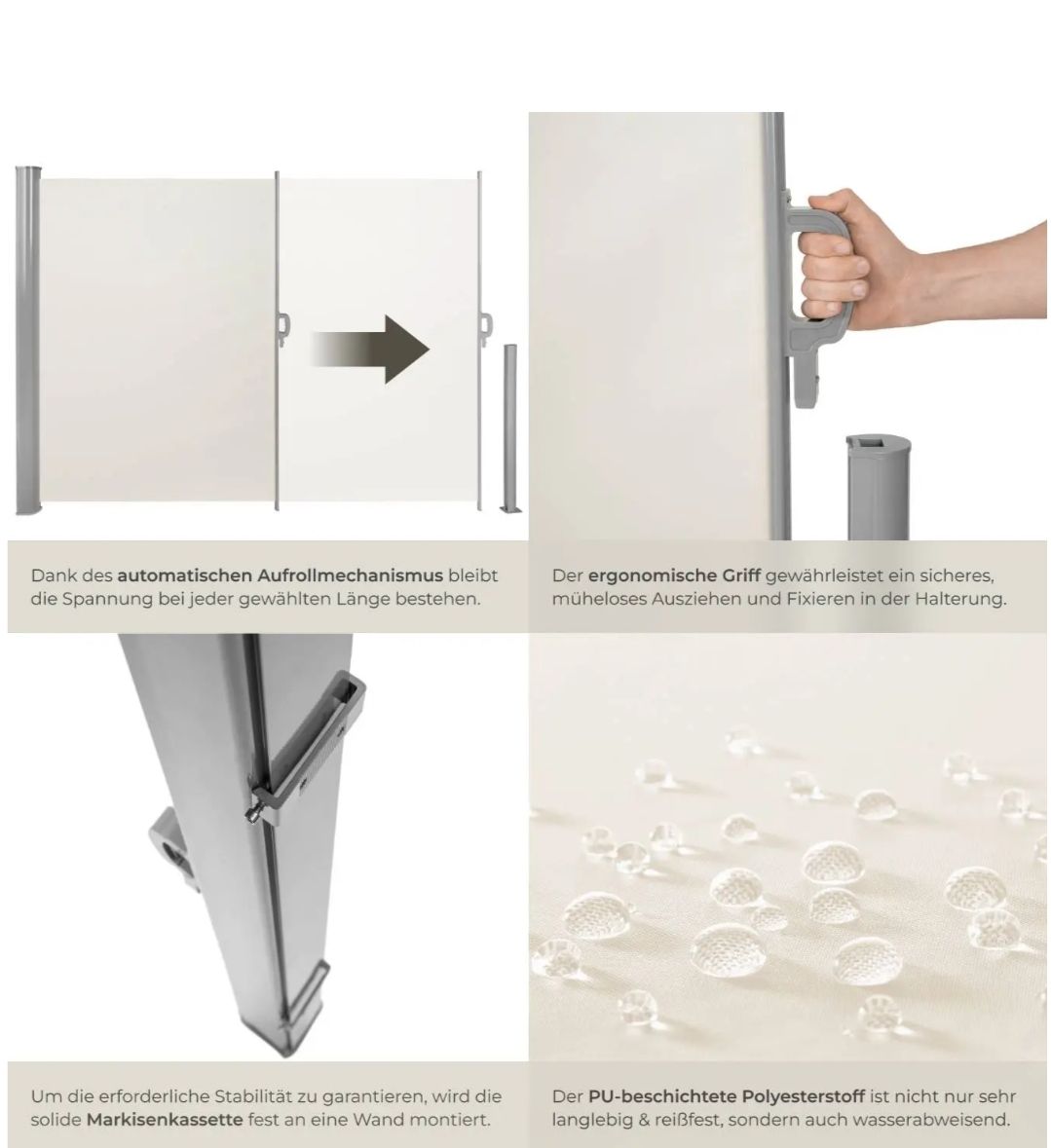 Tende da sole: Seitenmarkise 200x300cm beige – Nuovo e nell'imballaggio originale da Neuheim venduto da K6699 3