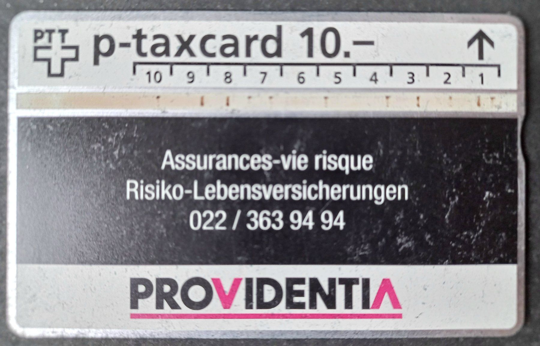 Swisscom Schede telefoniche: Taxcard - Providentia - CH – Usato da Niederuzwil venduto da lubimaja