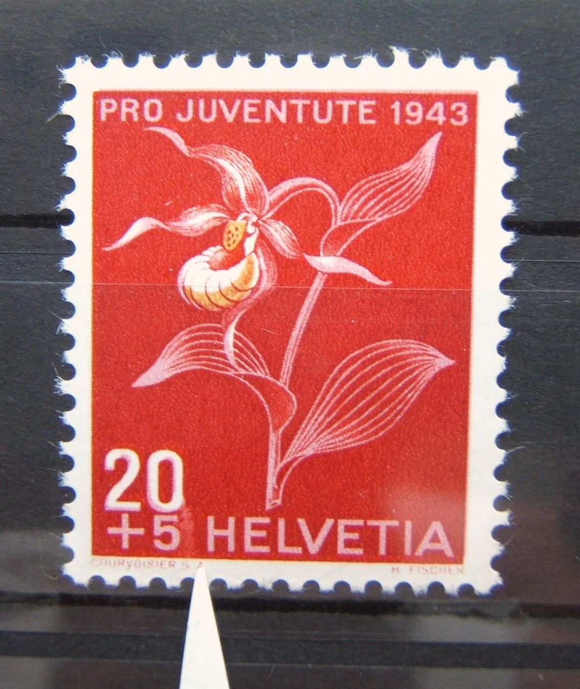 Alle Briefmarken: ABART PRO JUVENTUTE 1943 : FLECK – Gebraucht aus Brunnen von Nonne04