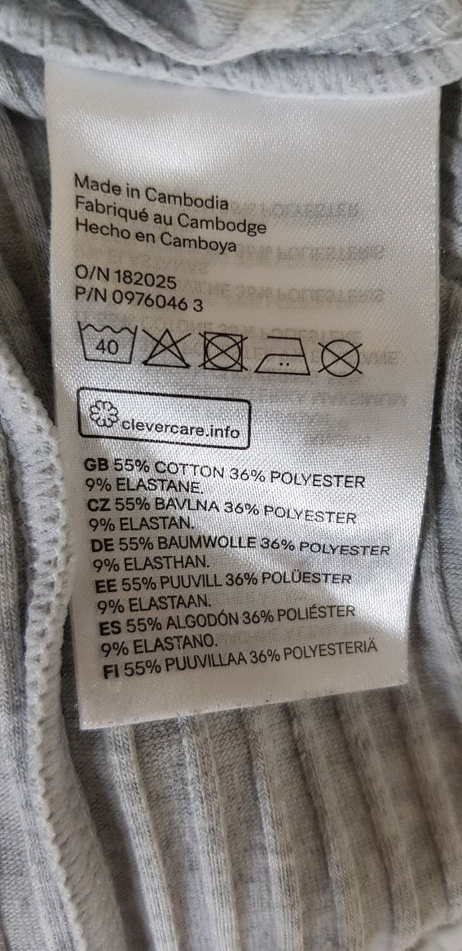 H&M Vestiti: Kleid, Rippshirt, Divided, Gr. S – Usato da Uster venduto da Astral 6
