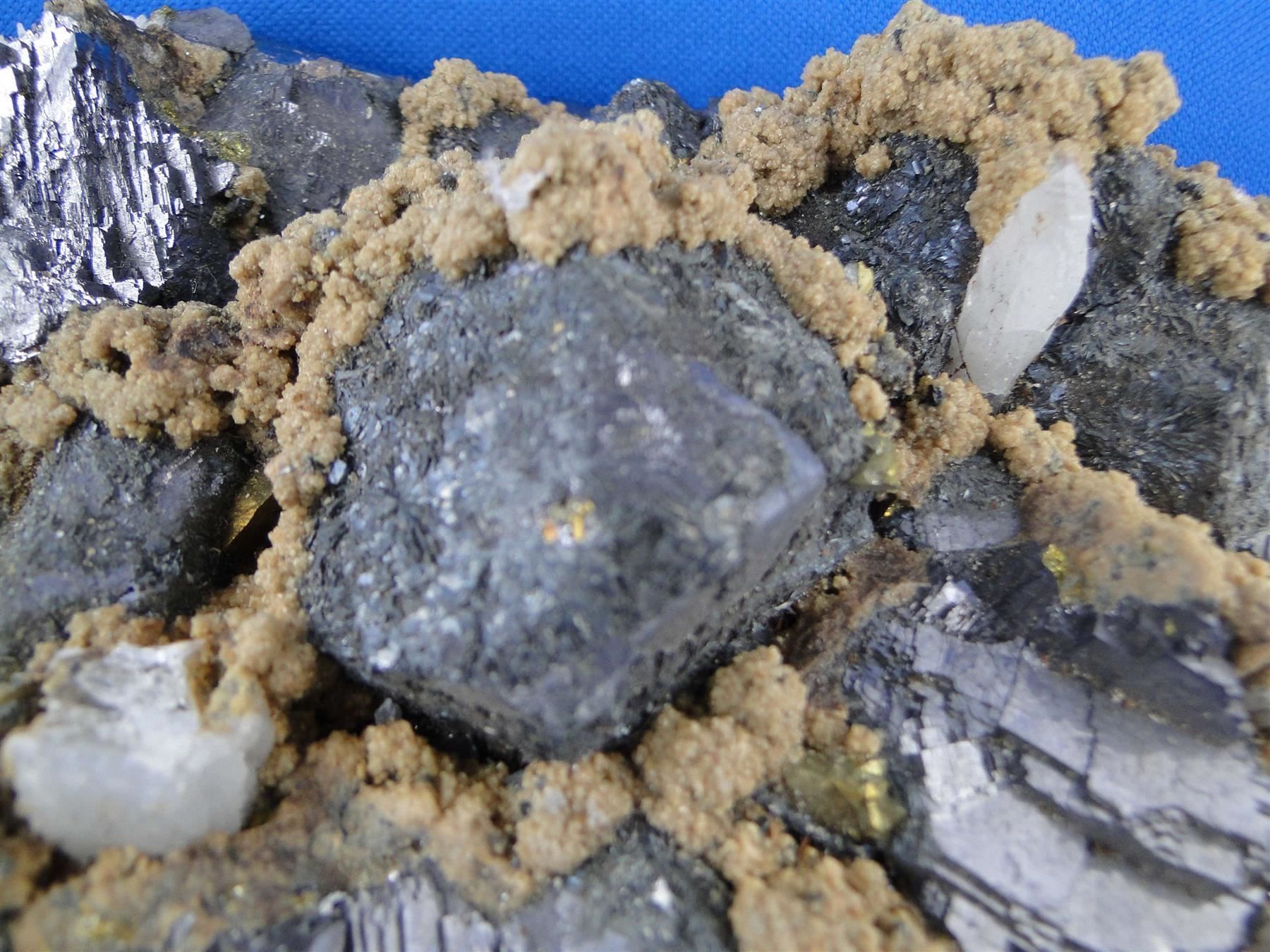 Minerali & Pietre curative: Semseyit auf Galena mit Quartz – Usato da Schinznach Bad venduto da Demerald 4