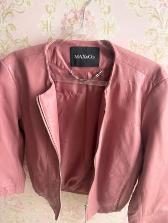 MAX&Co. Echtlederjacke in Altrosa / Rosé – Gr. S