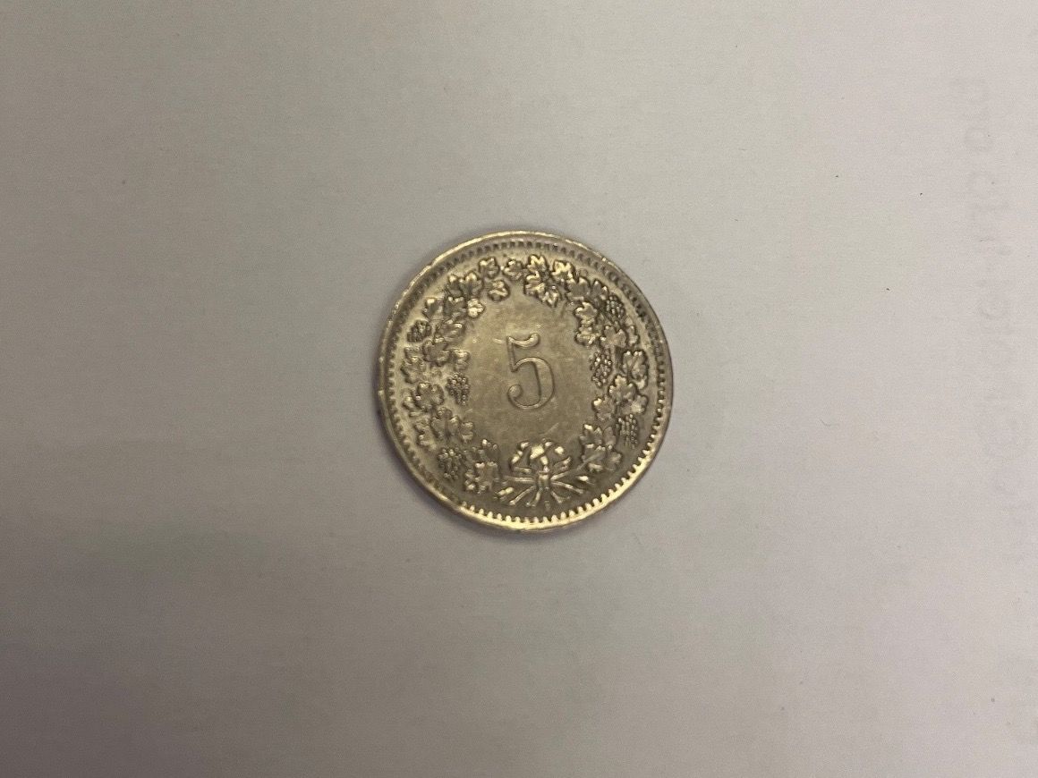 Alle Münzen: 1x 5 Rappen Helvetia 1969B – Gebraucht aus Champfèr von MangoMangi