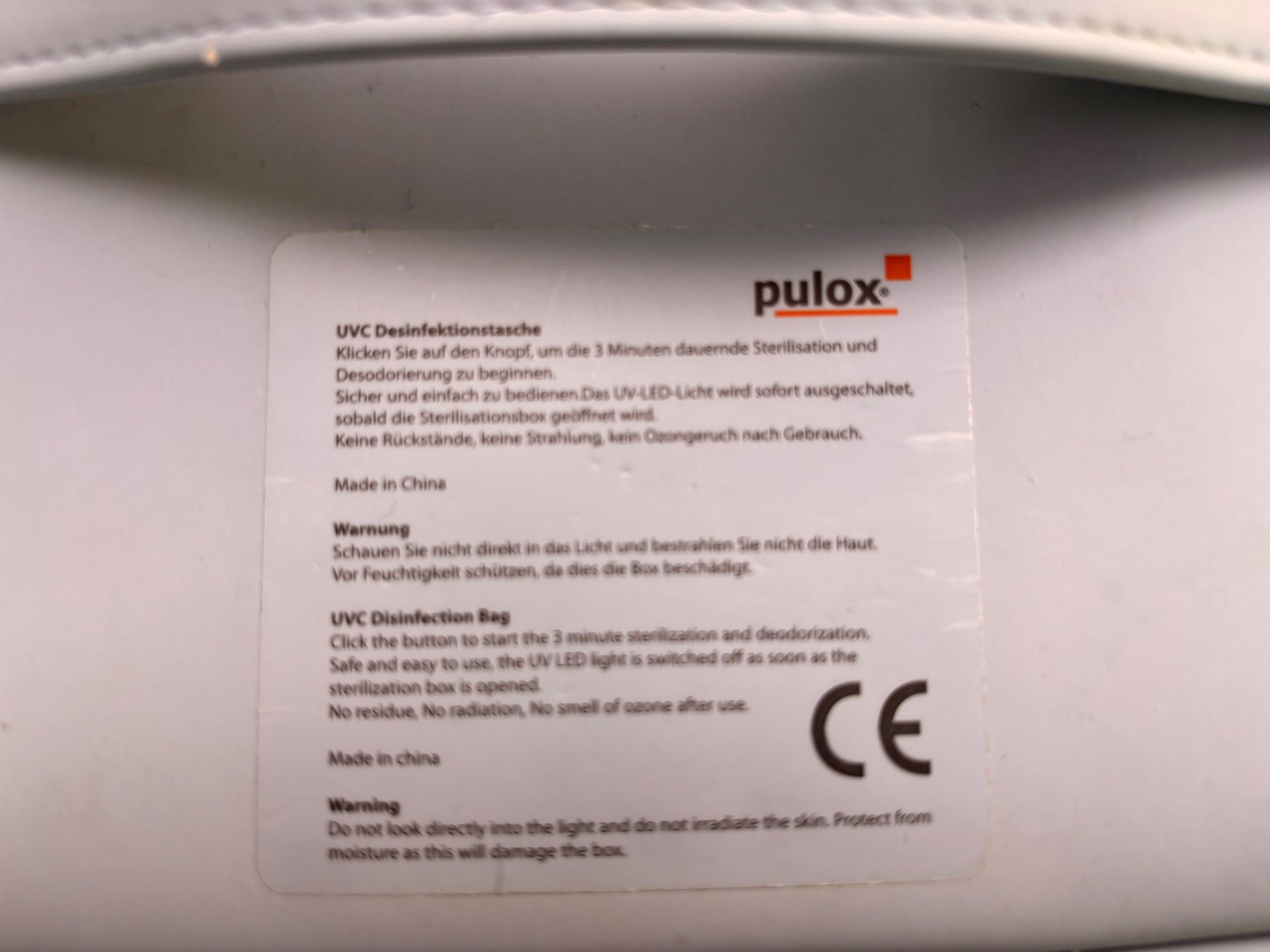 Baby-Mahlzeiten: UV-Licht Desinfektionsbox/-tasche Pulox – Gebraucht aus Wald ZH von ukulele77 7