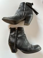 Schwarze Lederstiefeletten, Gr 37Acne Studio