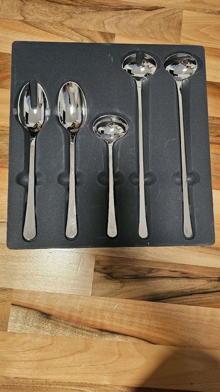 Jensen Set di posate: George Jensen 5-teiliges Servierset – Nuovo (secondo la descrizione) da Cham venduto da ire_cw28