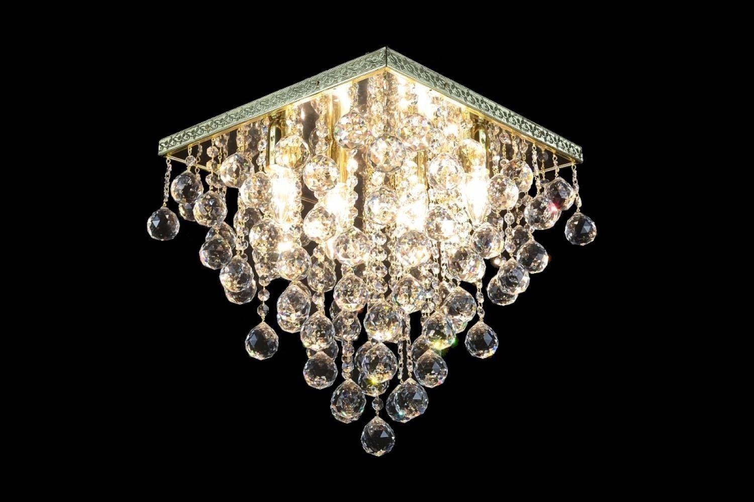Kronleuchter & Deckenlampen: Kronleuchter Lausanne 8 Gold – Neu und originalverpackt aus Glattfelden von Bohemiancrystal