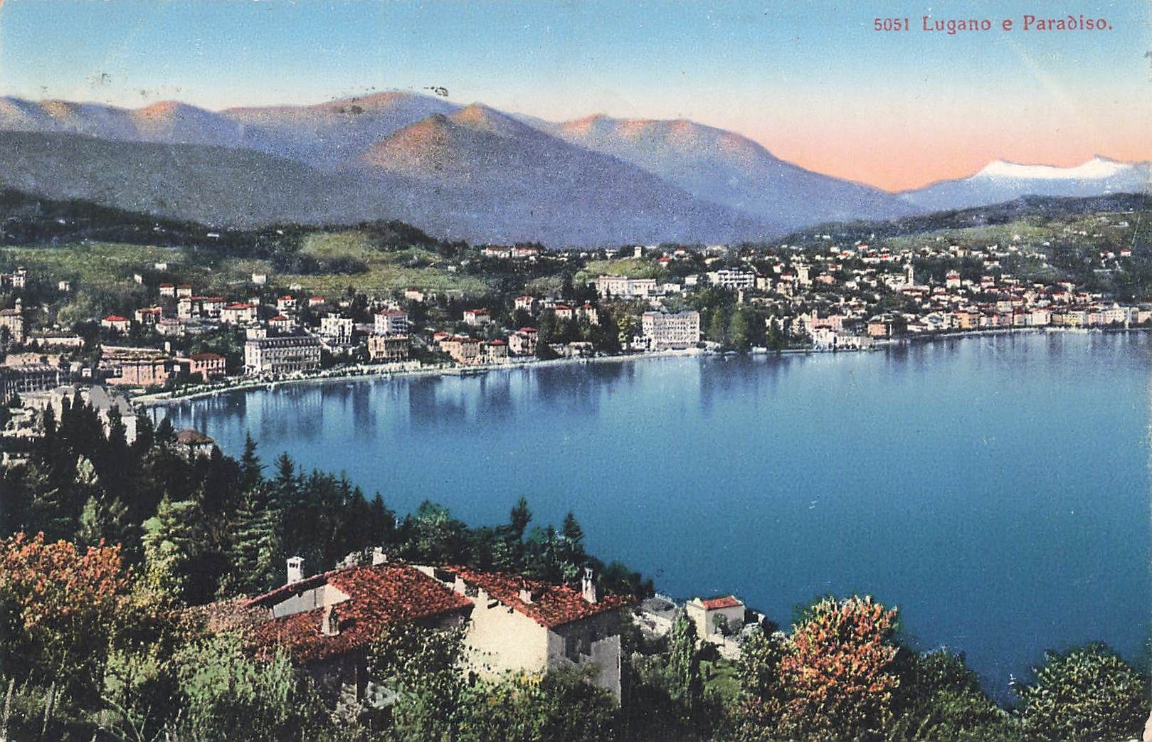 Ansichtskarten: Lugano – Gebraucht aus Biasca von Blenio71