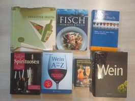Lot de livres: Vin, spiritueux, gastronomie en Allemand 