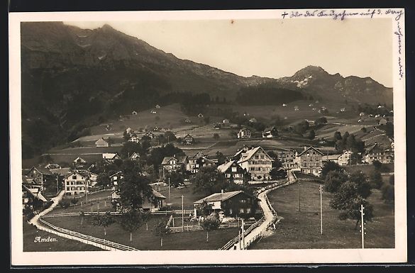 Cartoline postali: AK Amden, Ortspartie mit Strassen, 1928 – Usato da Berlin venduto da bartko-reher