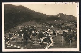 AK Amden, Ortspartie mit Strassen, 1928