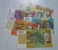 Sammlung ++ 6 Stück alte Banknoten aus Australien ab 1980