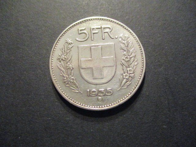 Alle Münzen: 5.- Fr 1935  Superbe pièce  Superbe qualité – Gebraucht aus Lovens von Jelmi