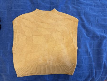 Tom Tailor Strickweste, Senffarben, Grösse XS, Neuwertig