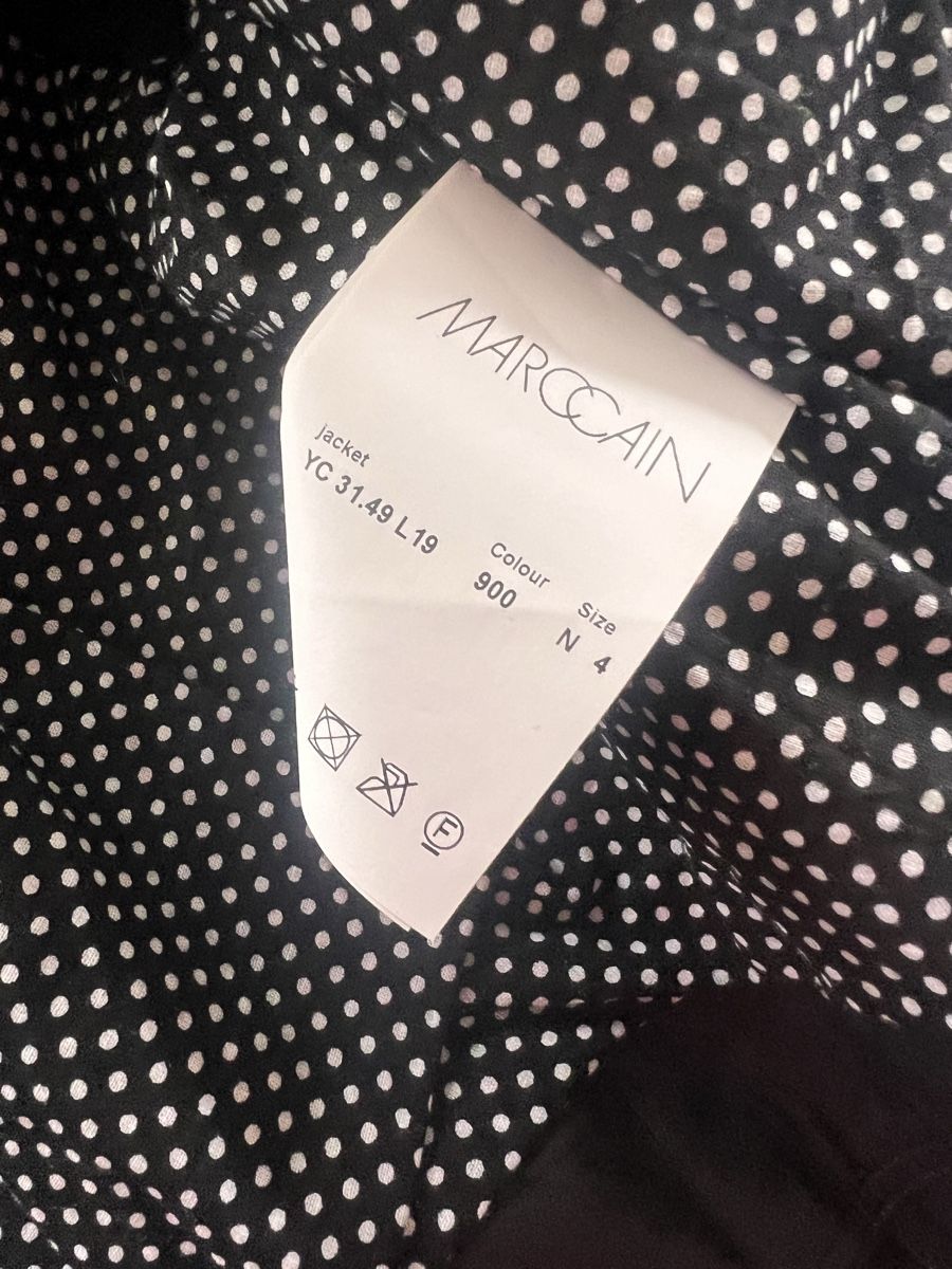 Marc Cain Giacche: Kurze Lederjacke Marc Cain, Gr. 4, schwarz mit Fransen – Usato da Solothurn venduto da Brini06 6