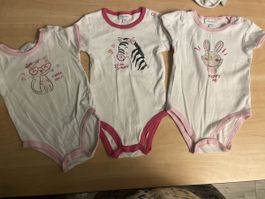 3 Fagottino Bodys weiss pink Gr. 74 eines Neu