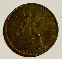 Seltene GB One Penny Münze von 1927 - Top Sammlerstück! F-12