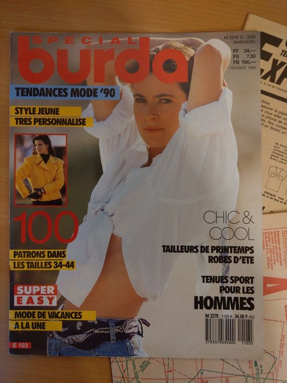 Magazine BURDA Tendances Style Raffiné Et Coloré - édition Spéciale Carnaval De Janvier 1993 - Occasion