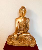 Buddha Statue, Gold, Holz, Spiegel, Nordthailand Stil