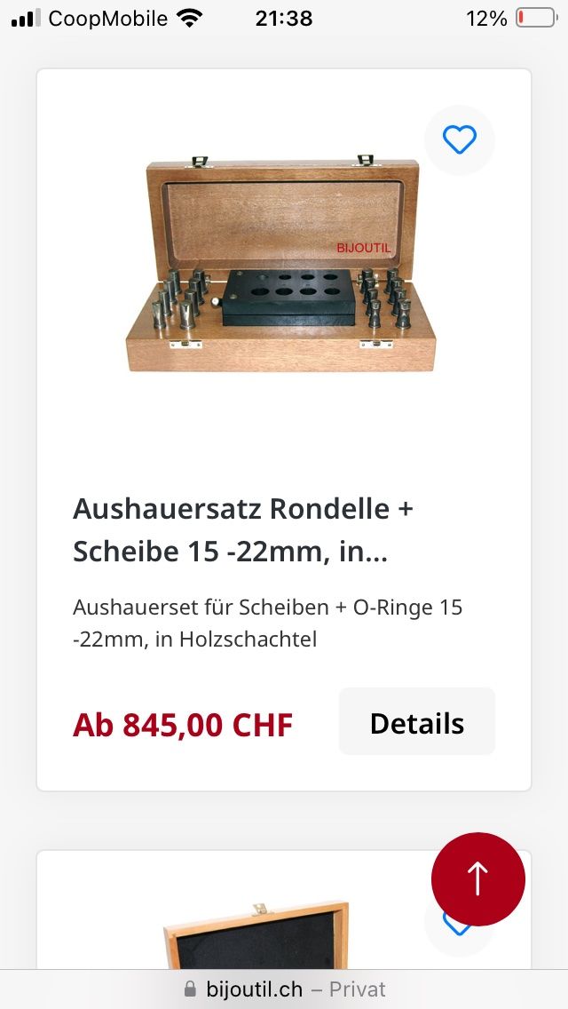 Tutti gli attrezzi: GOLDSCHMIED DOPPELAUSHAUERSATZ – Usato da Bottmingen venduto da Surubi 9