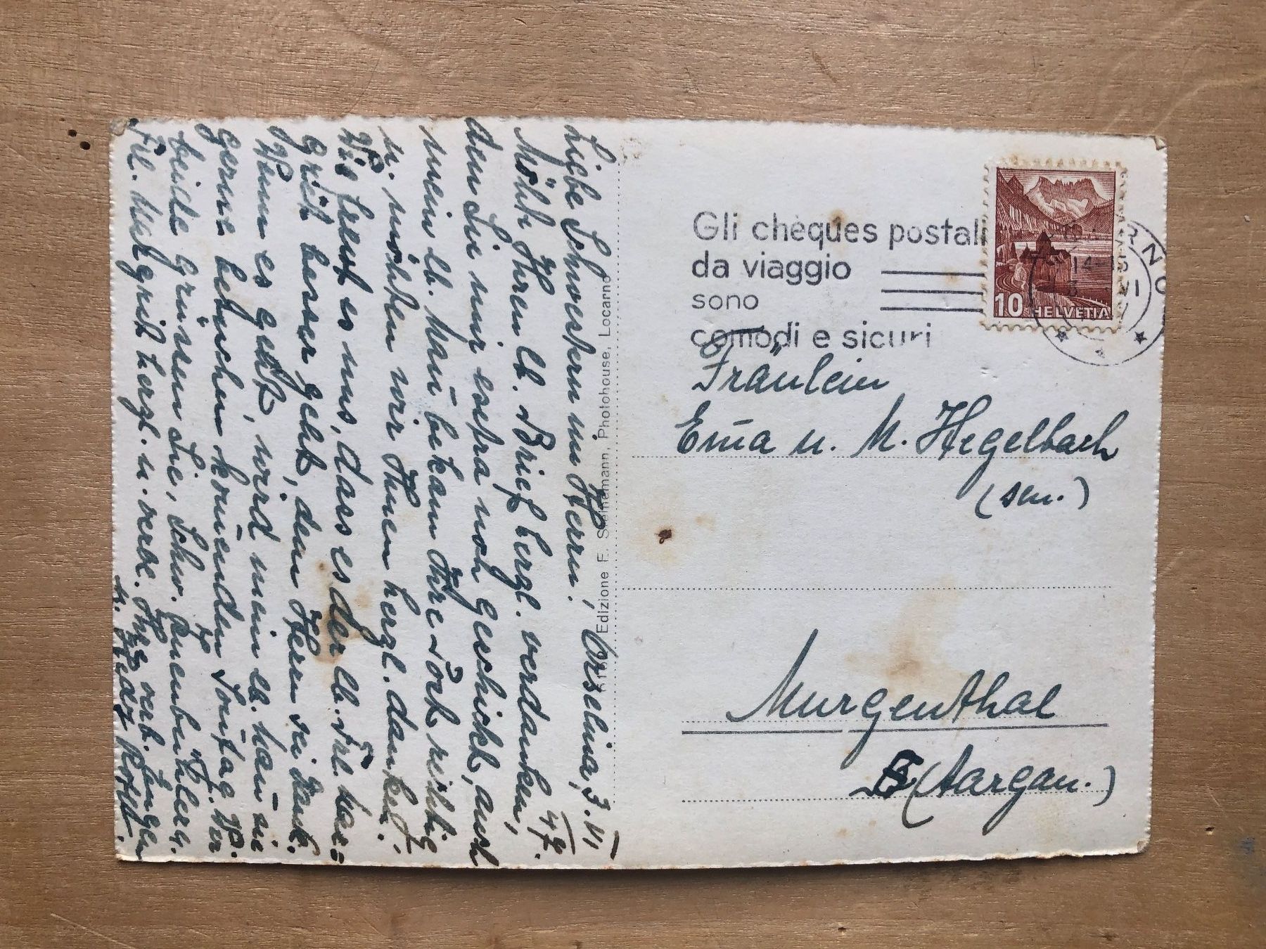 Cartoline postali: Locarno Primavera ~ 1950 – Usato da Neuchâtel venduto da Atahuallpa 1