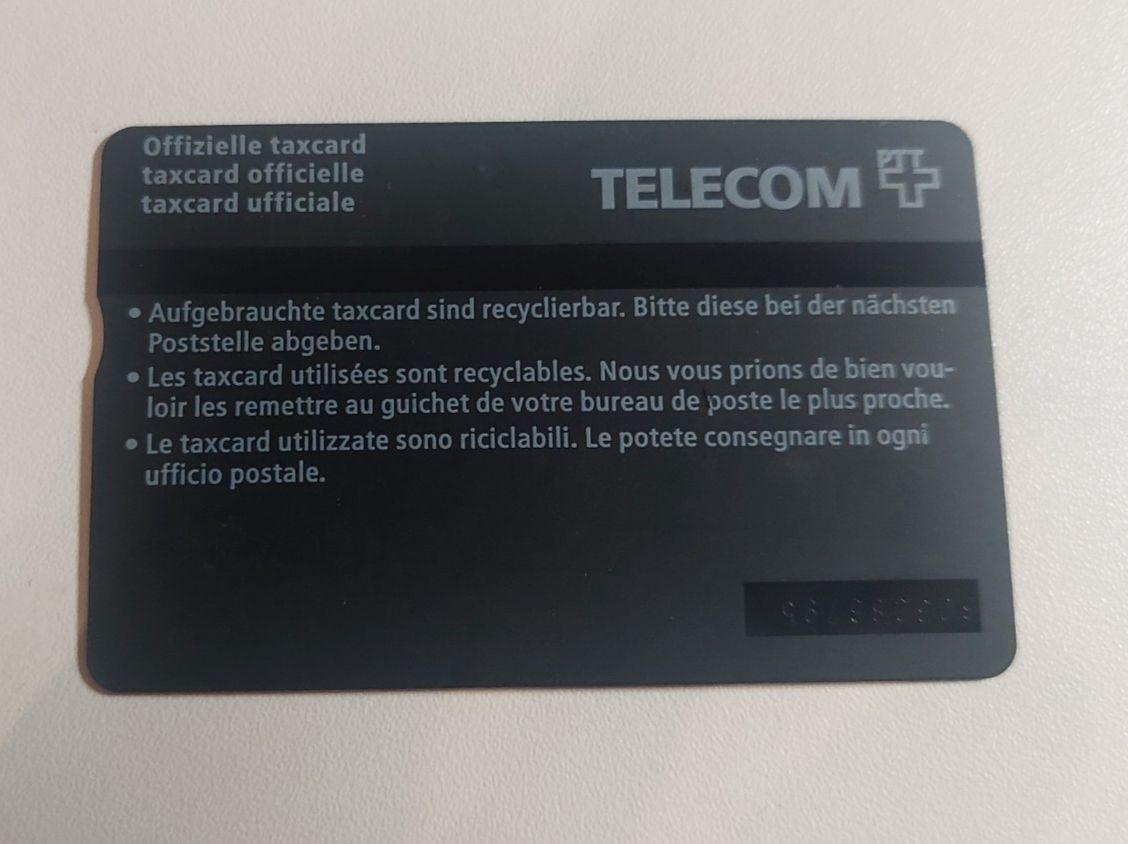 Swisscom Schede telefoniche: PTT Taxcard mit Hundemotiv – Usato da Erlinsbach venduto da pfunky 1