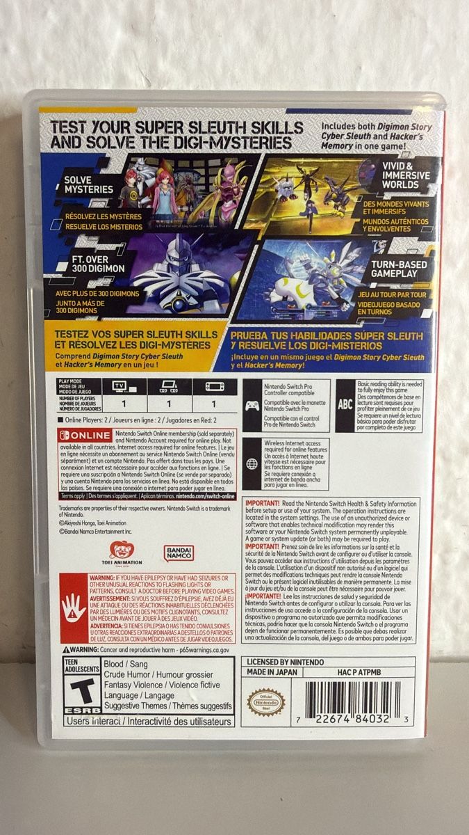 Nintendo Giochi: Digimon Story Cyber Sleuth - Nintendo Switch US Version – Usato da Ehrendingen venduto da bubulence 1