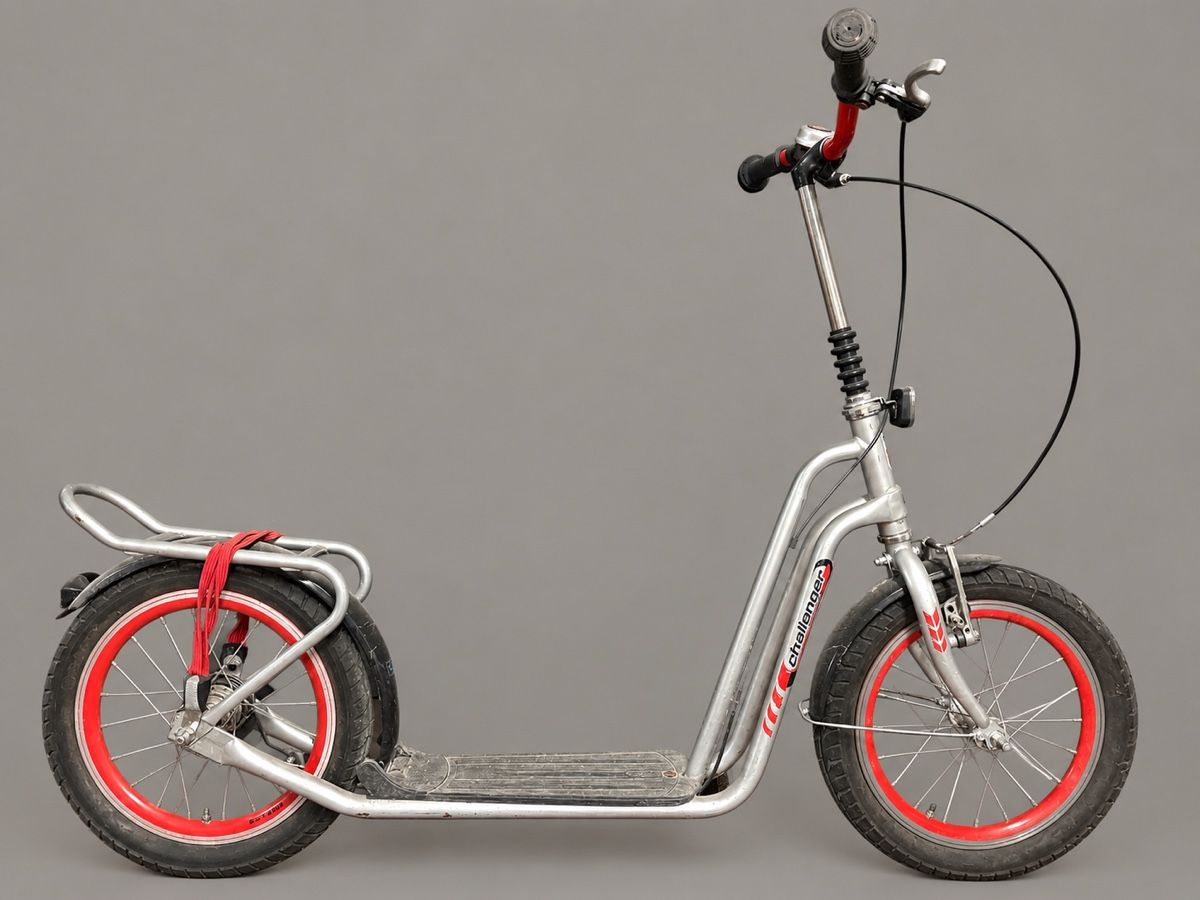 Biciclette: Tretroller Challenger silber rot gebraucht – Usato da Wetzikon ZH venduto da morfl