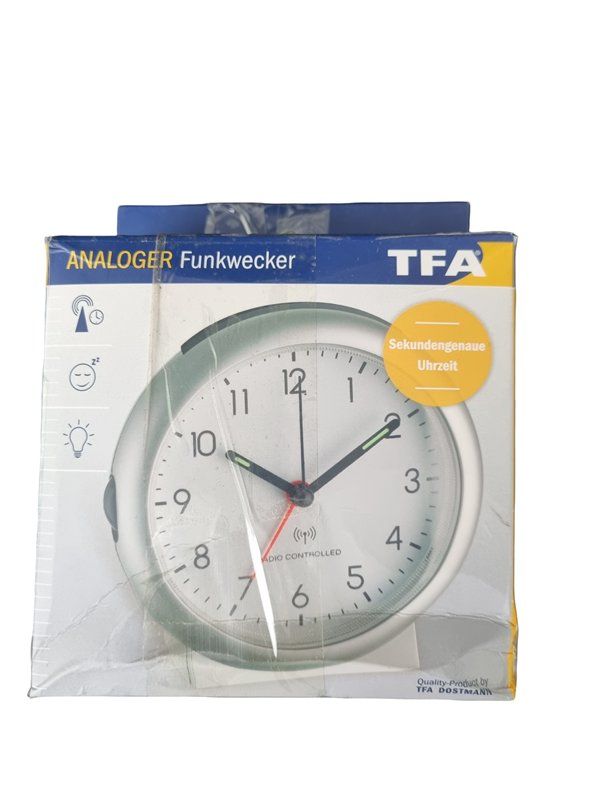 Sveglie: TFA DOSTNANN, Analoger Funkwecker – Nuovo (secondo la descrizione) da Wangen b. Olten venduto da Restwert_Wangen