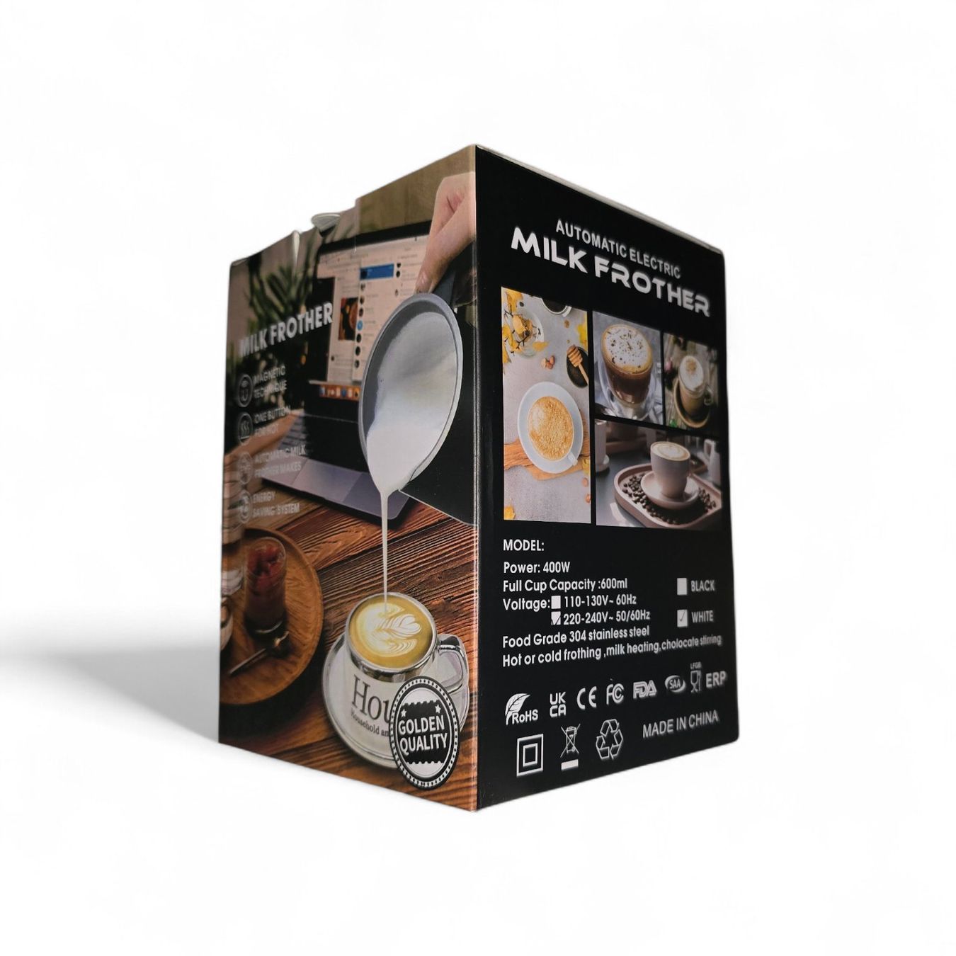Küchengeräte: Berjery Elektrischer Milchaufschäumer Schwarz / Touchscreen – Neu und originalverpackt aus Heerbrugg von Luxuskuche 4