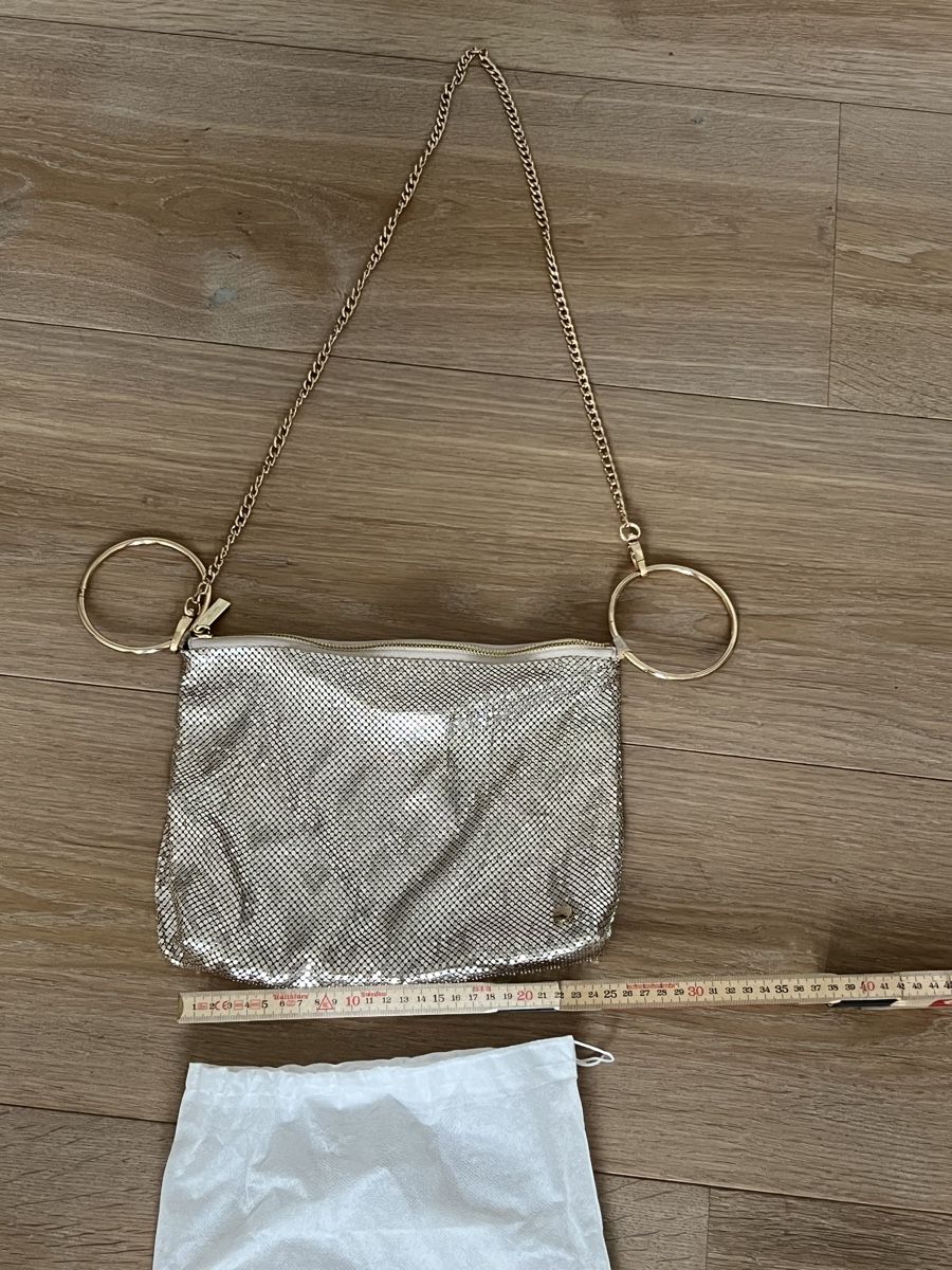 Taschen für Damen: Marke Olga Berg, Chice Abendtasche, Gold-Mesh – Gebraucht aus Ennetbürgen von nat_8vld