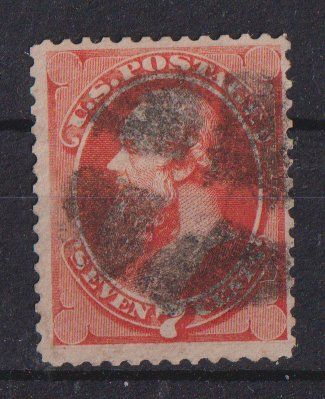 Alle Briefmarken: USA 1870: 7 C. McMasters Stanton - Kat. 85.-- – Gebraucht aus Eschlikon TG von PhilCon