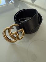 Gucci GG Marmont Gürtel Schwarz Gold – Original – Gr. 75/30