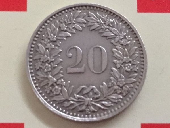 Tutti le monete: 20 Rappen 1950 ss-vz – Usato da Elsau venduto da herbybay 1