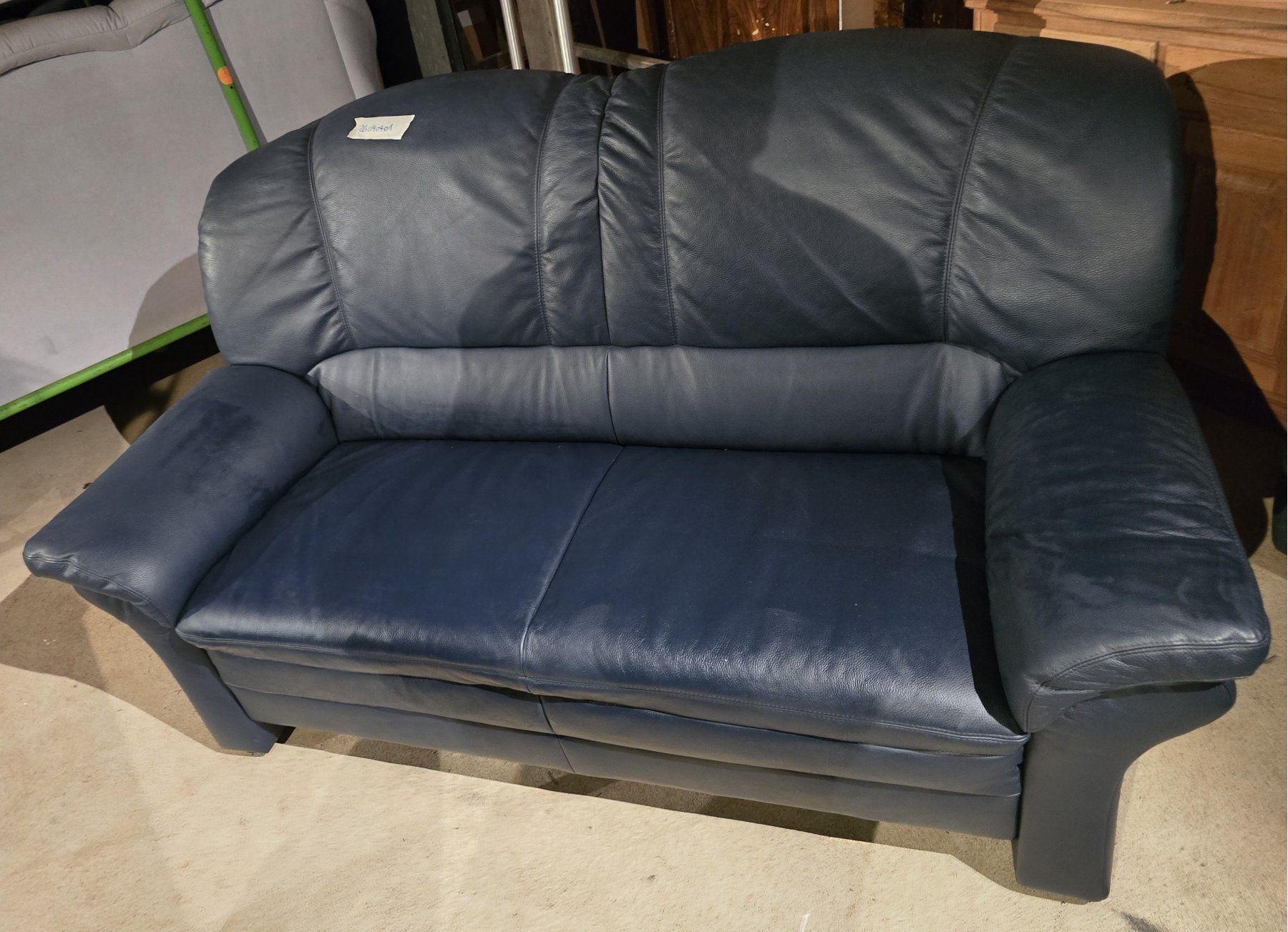 Divani: 2er Sofa Kernleder blau, Fa. Hummel – Usato da Rorschacherberg venduto da snOOpydOg11