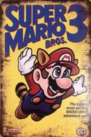 Retro Super Mario 3 Blechschild Schild Super Nintendo Switch