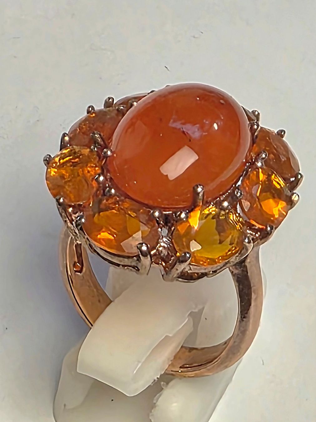 Bagues: Ring mit orangefarbenem Stein 574 – Neuf (Voir description) à Zürich par Bieter04 2