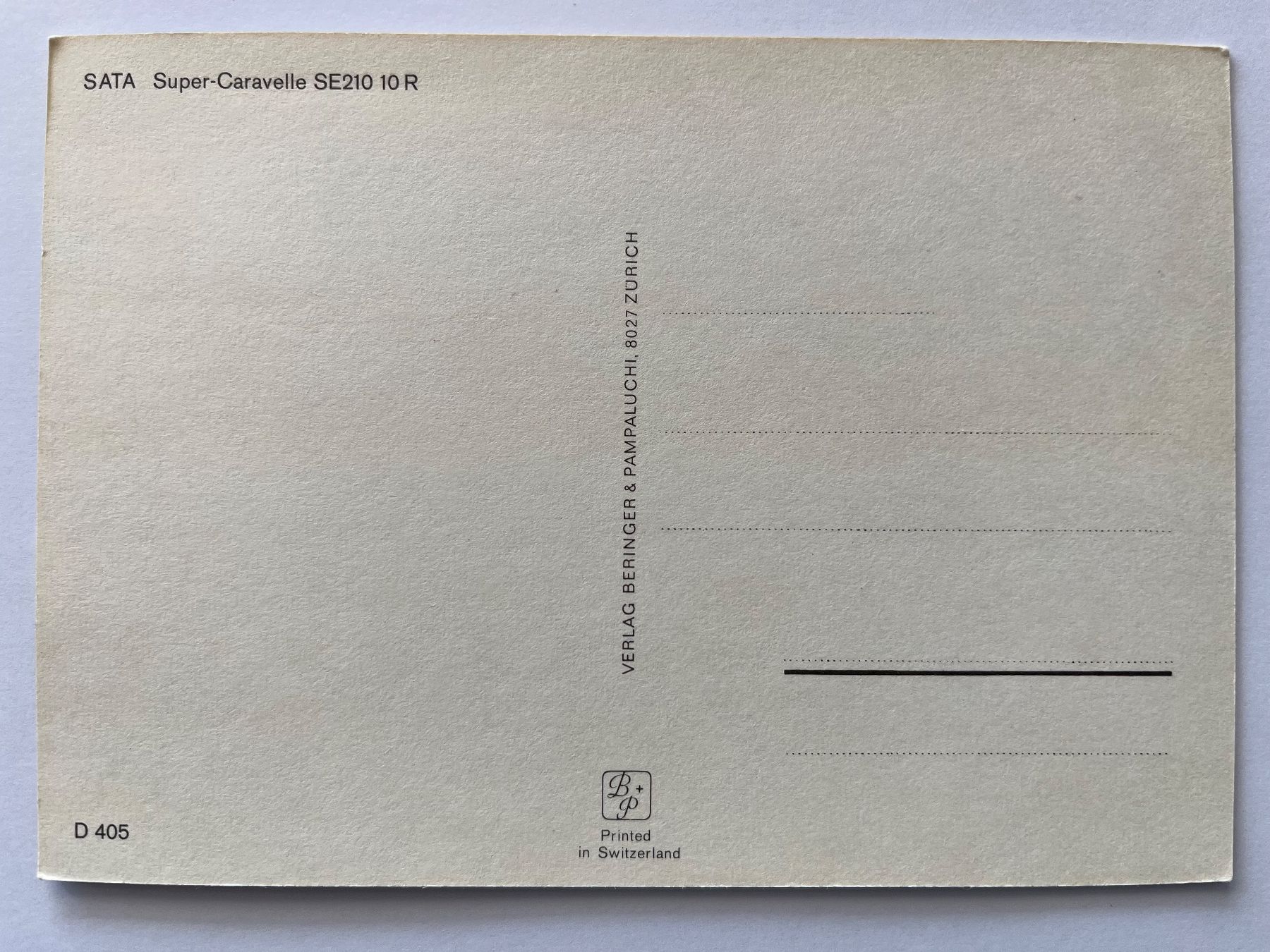 Cartoline postali: Postkarte mit mit 3 SATA Caravelle ca 1977 – Nuovo (secondo la descrizione) da Winterthur venduto da rotkur 1