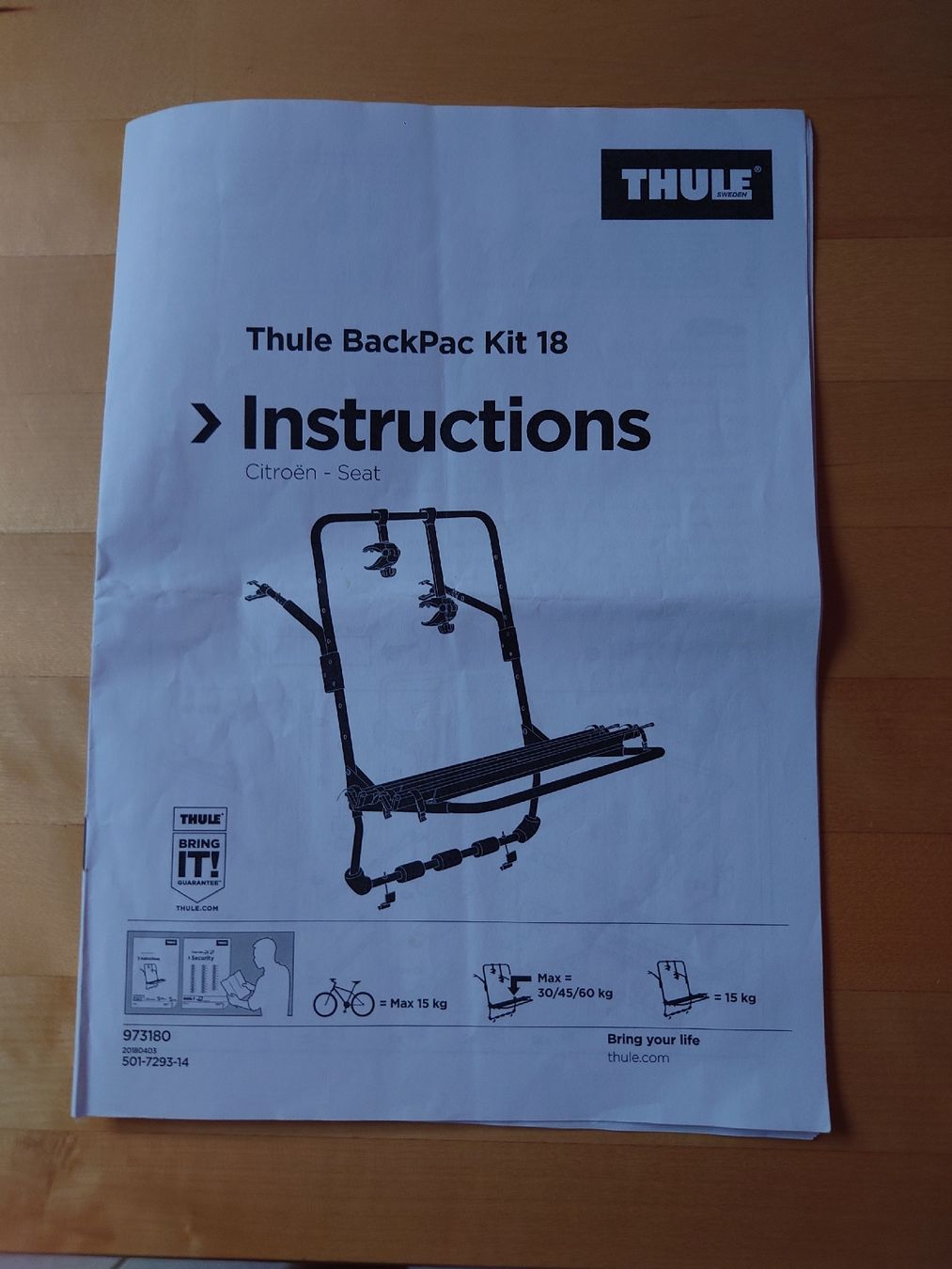 Travi: Thule BackPac Kit 18 Veloträger – Usato da Wegenstetten venduto da mar_t9yh 2