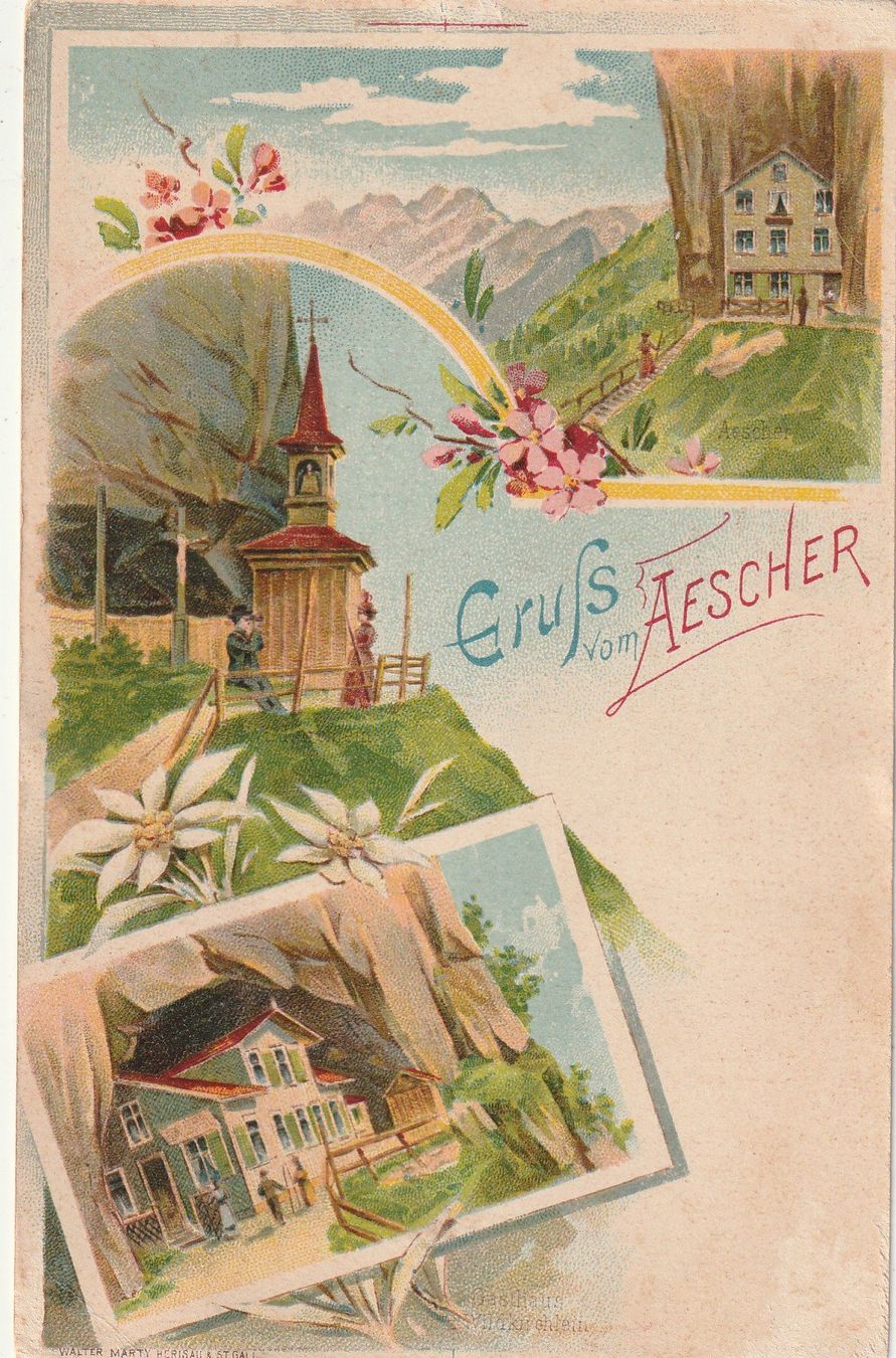 Cartoline postali: Aescher 3-bildrig – Usato da Rorschacherberg venduto da fratovi2
