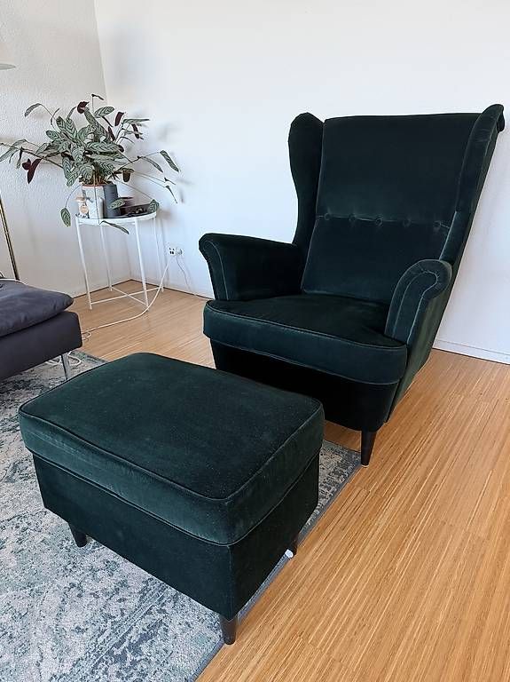 Ikea Fauteuils: IKEA STRANDMON Ohrensessel + Hocker – D'occasion à Glattpark(Opfikon) par heto1
