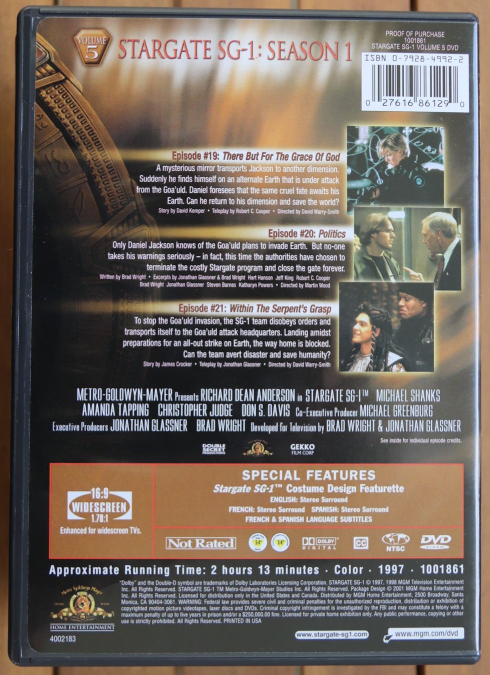 Tutti i DVDs: Stargate Season 1 – Usato da Glattfelden venduto da Sirax 8