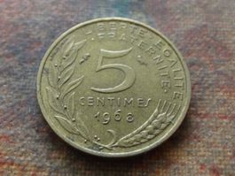 FRANCE  5 Centimes  1968