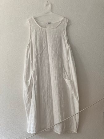 Luftiges Sommerkleid, weiss, 100 % Baumwolle