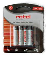 4 Stück ROTEL Alkaline Batterien AAA LR3 Neu&OVP!