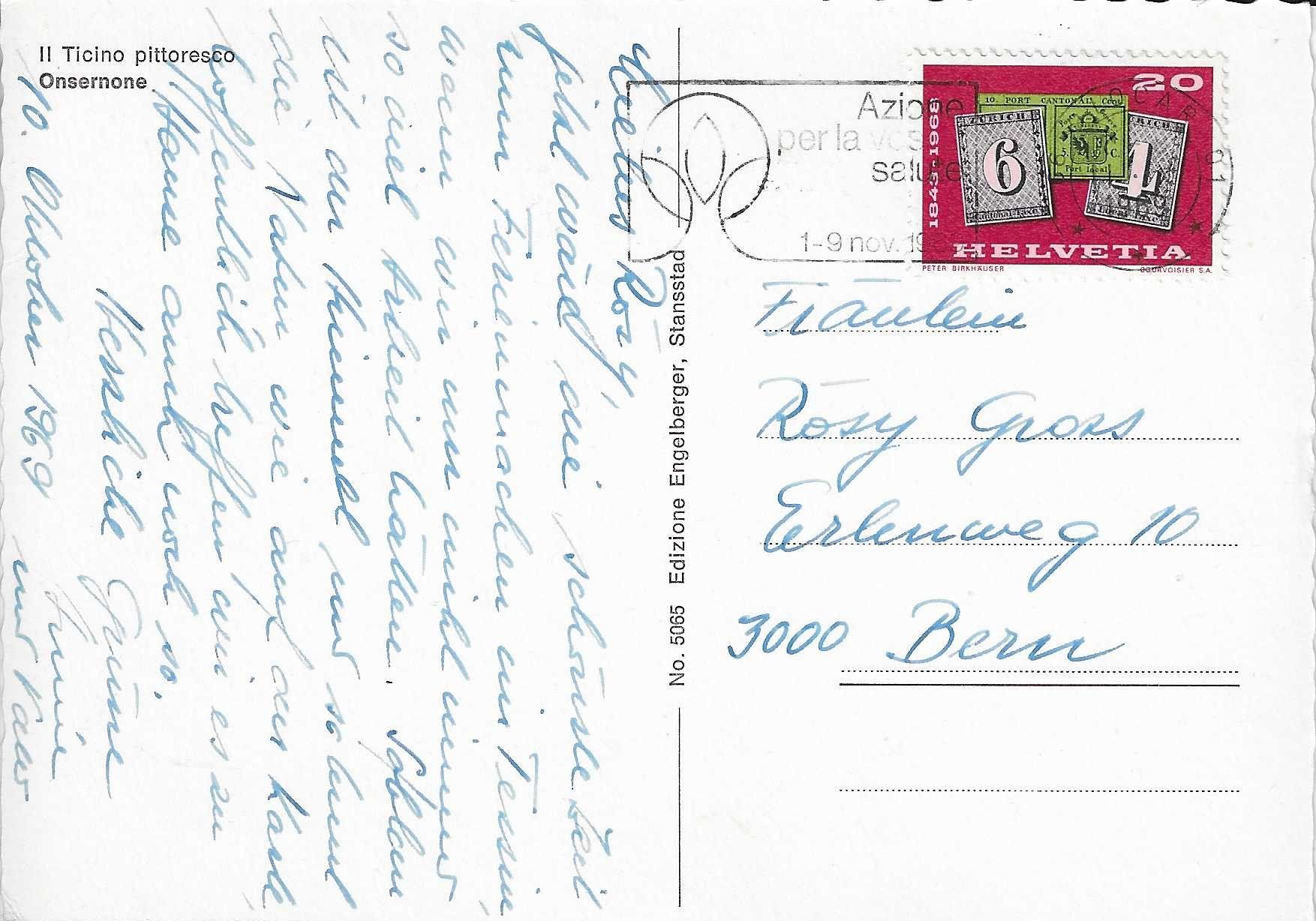 Cartoline postali: Onsernone TI – Usato da Rothrist venduto da Stranglehold 1