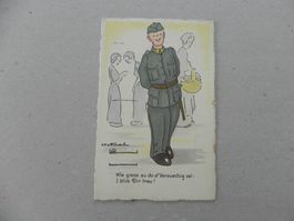 CH Humor Motiv Karte Miltär Rueblikarte Bären Katzen 1939