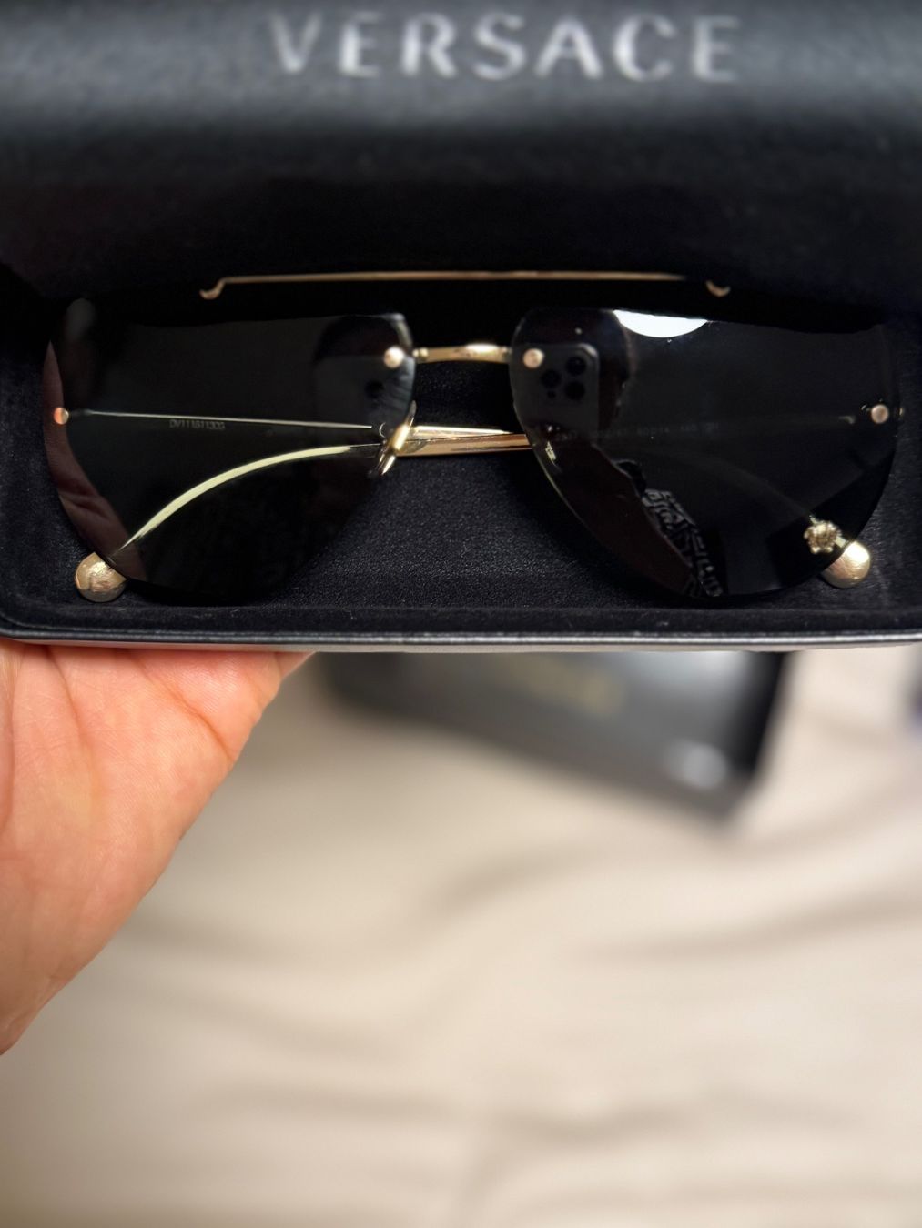 Versace Occhiali & Lenti: Original Versace Brille Schwarz/Gold – Nuovo (secondo la descrizione) da Stäfa venduto da ana_6dqc 7