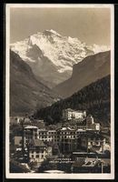 AK Interlaken, Teilansicht mit Jungfrau